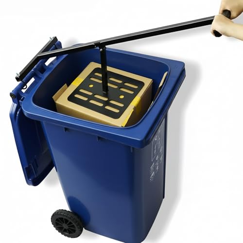Bin Compactor Trash Compression Dustbin Squasher Hand Tool 240L Heavy-Duty Wheelie Bin Crusher with Lever Adjustable Height for Home Garden Restaurant Community Sanitation - Image 5