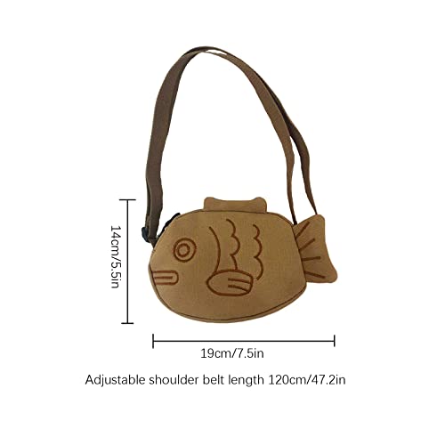 BXCNCKD Cute cartoon fish canvas messenger bag embroidered girl messenger bag3