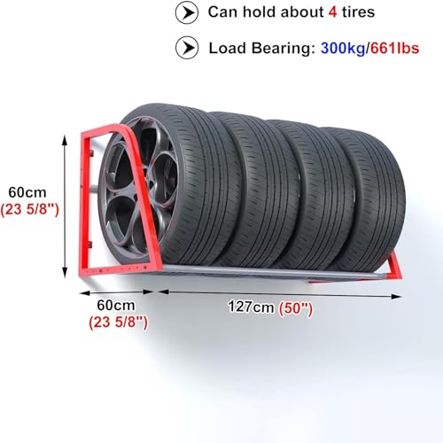 Présentoir pour pneus de garage robuste à roulettes multidirectionnelles