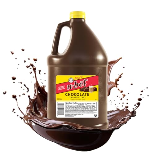 FOX'S U-BET Syrup Bottle, Kosher Certified, Brooklyn Original, Fat Free (Chocolate, 128 Fl Oz)
