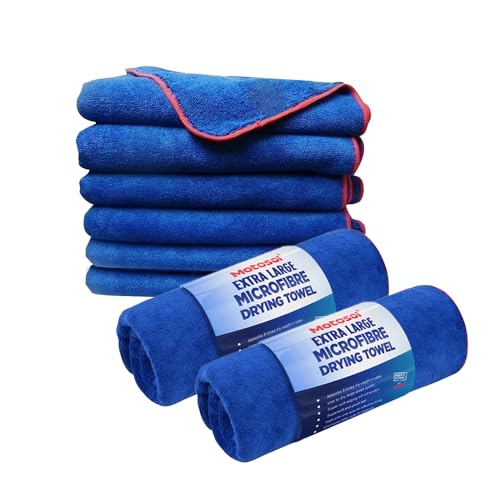 Image of Microfiber Drying Towel (Pack of 2) | Car Detailing Cloth for Cars, SUVs | 60x90 cm Extra Large | 440 GSM Ultra Thick & Absorbent | Twist Loop Hybrid Weave | Scratch Lint & Streak-Free