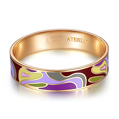 Preisvergleich Produktbild ATEIELLI® Armreif Rosegold Überzogen Bunt Emaille Damen Geschenk #JW-B61