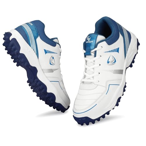 Image of PRO KVH Lightweight Cricket Shoes for Men | Rubber Spikes | Water-Resistant | All-Round Performance Footwear for Outdoor and Field Sports