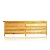 Melko Auflagenbox Kissenbox Gartenbox Gartentruhe aus Holz mit klappbarem Deckel, regenfest, 170 x 50 x 58 cm