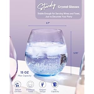 Coloviestemlesswineglassessetof6largecoloredwineglassesshortwineglasssetforredwinewhitewinenostemmargaritaglasses15oz Urban Country Home Decor Colovie stemless wine glasses set of 6 large colored wine glasses short wine glass set for red wine white wine no stem margarita glasses 15 oz urban country home decor