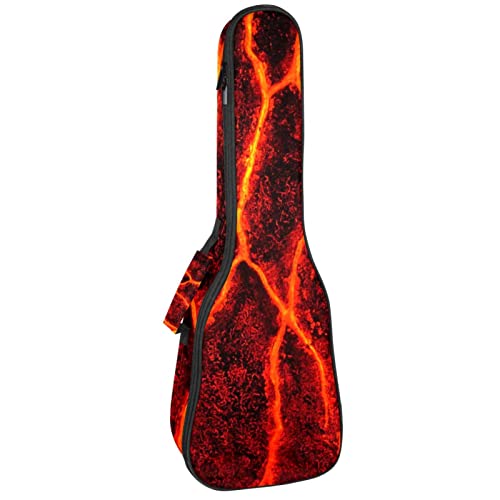 Housse ukulélé concert rembourrée 10mm Magma Lava avec grands rangements