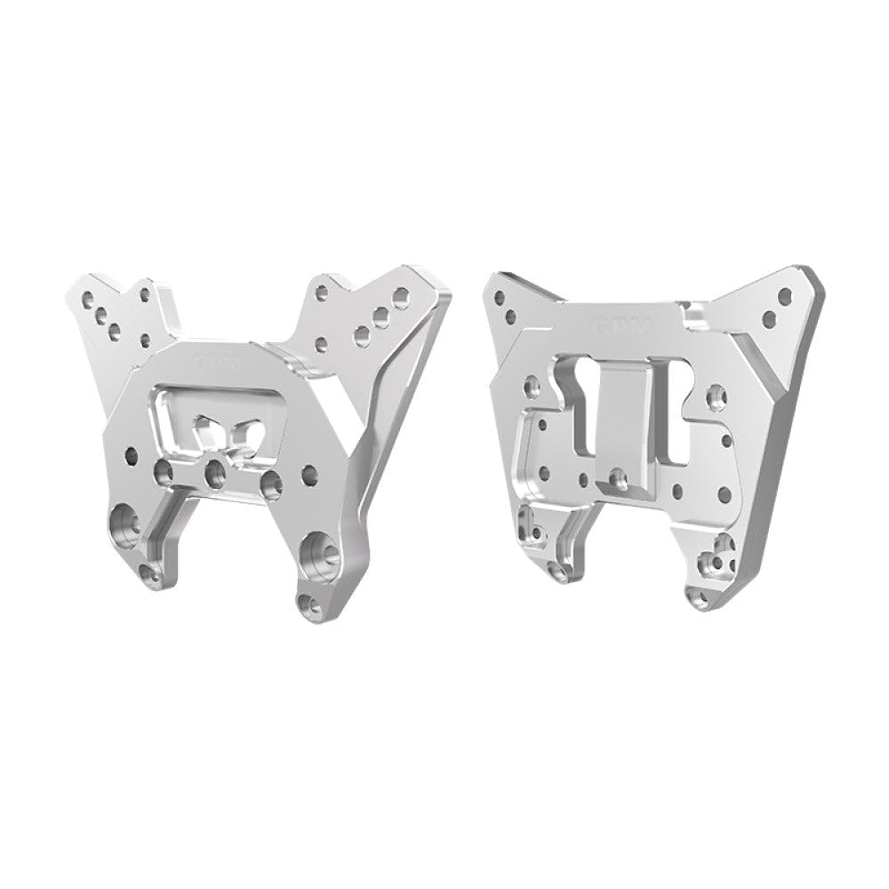 Aluminum 7075-T6 Alloy Front & Rear Shock Tower for Arrma 1:8 KRATON 6S EXB/KRATON V6 / Notorious 6S V6 Upgrades - Silver