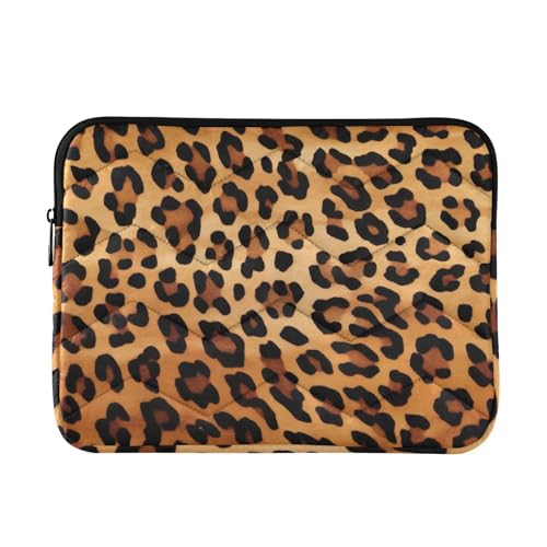 Funda para portátil 13-14 pulgadas con estampado leopardo amarillo miniatura 1