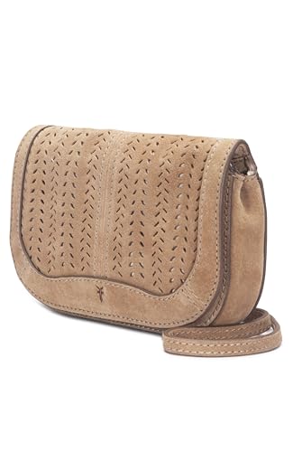 Frye Women's Stella Suede Wallet Crossbody, Beige, One Size4
