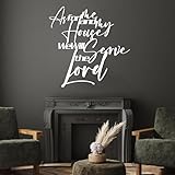 Arte de Pared: En Cuanto a mí y mi casa, decoración con Citas bíblicas, Letras Grandes para Decorar (Blanco, 80 x 80 cm)