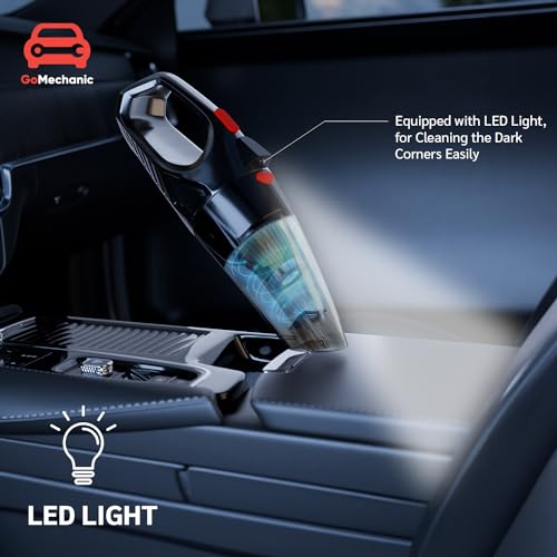 Image of GoMechanic Wireless Portable Vacuum Cleaner for Home and Car - 120 Watts Motor High Suction Power 5500PA - Dust Cleaner for Pet Hair, Sofa - Cordless Mini Vacuum Cleaner - HEPA Filter (GMA VC 006)