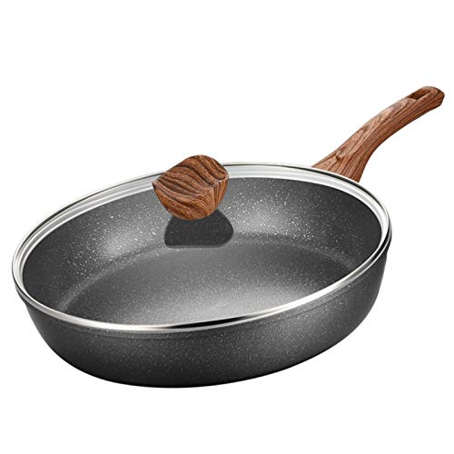 OGYCLVJV Sartén antiadherente de piedra Maifan gruesa, sartén for panqueques multifunción, sartén for carne, Cocina de Inducción doméstica, sartén Universal