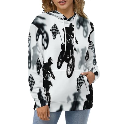 Sweat à capuche homme de course 3D imprimé graphique blanc de mode