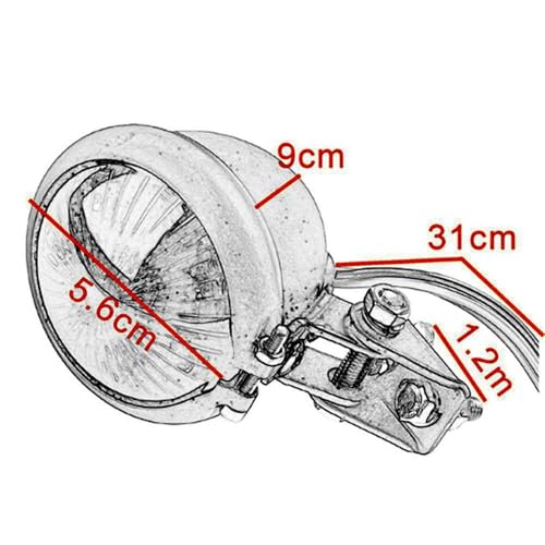 Luz trasera de freno 12V con 5 luces LED rojas y carcasa negra regulable para moto Chopper 6