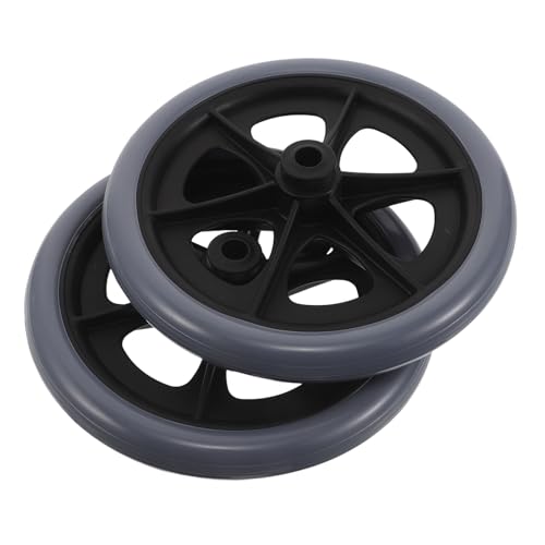 Roues pour fauteuil roulant anti-crevaison Healvian pivotantes 20 cm en plastique