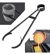 26" Foundry Crucible Flask Tongs for Graphite Refinery Crucibles for Gold Silver Copper Metal Mel...