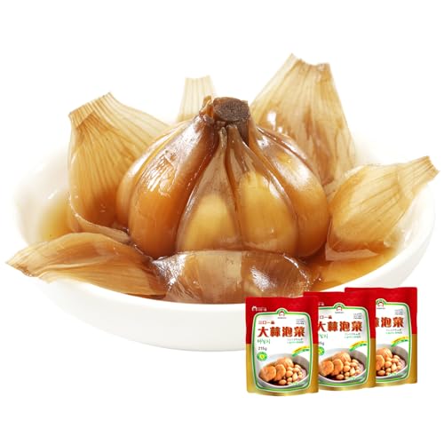 【三口一品】 本格漬け \にんにくの醤油漬け キムチ 215g/ 本場 無添加 発酵 薬膳食材 手作り 美味しい にんにくパワー ご飯が進む自然発酵リズム 植物性乳酸菌 贈り物 ギフト 母の日 (215g×3袋)