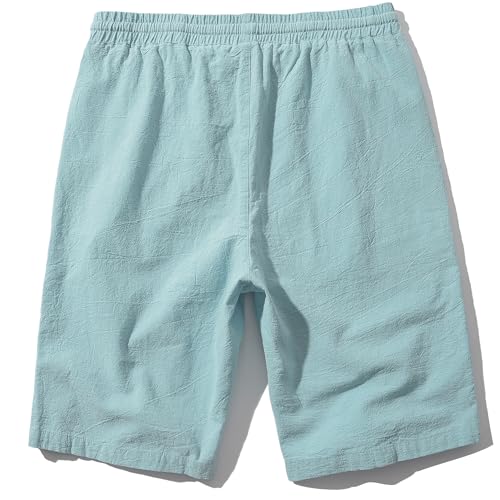 Short décontracté en lin de qualité supérieure coupe classique et finitions soignées en 3XL