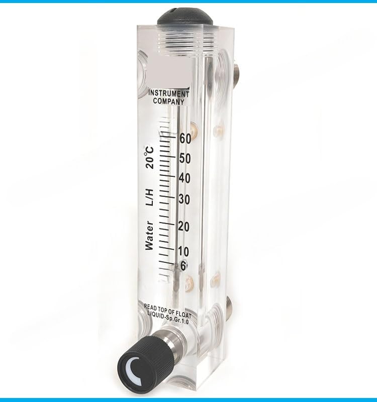 Medidor de flujo de flotador for montaje en panel, medidor de flujo de líquidos con válvula, rotámetro for líquidos, medición de flujo de precisión de 0,2 a 2 LPM.(With valve40-400L h)