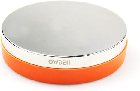 OWDEN Professional Steel Bench Block(No Rebound), Metal Bench Block for Jewelry Stamping Tool,(Diameter: 3 Inches, Height: 3/4 Inch) Steel Part: Mirror Polishing with Chrome Plating.