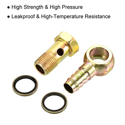 PATIKIL Hose Barb Fitting Elbow 13mm Barbed M16x1.5 Male Thread - Image 4