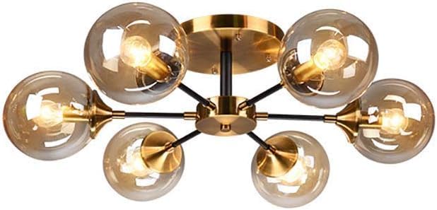 Image of Wall Lamp Chandelier Pendant Light, Home Decor for Bedroom, Living Room, Hallway, Cafe, Hotel, Restaurant (6 Light Amber Mix Hanging LAMP with LED Bulb Pack of 1)