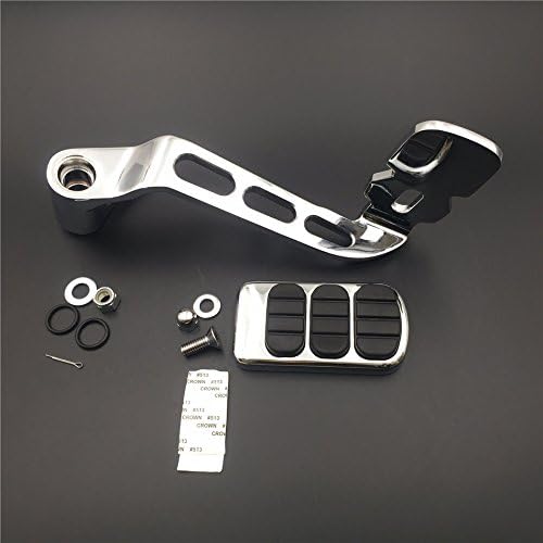 XKMT-Chrome Billet Rear Brake Lever Brake Pedal Foot Lever with Footpeg Foot Rest 3 Hollow-Out Compatible with 2014-later Touring Trike Road King Street Glide CVO Tri Glide FLHR [B01JA1ZTCS]
