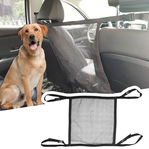 ramuel Dog Car Net Barrier for Cars, SUVs -Easy Install, Keep Pet Dogs in The Back Seats，Car Divider for Driving Safely with Children & Pets