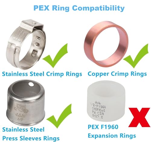 5 Pack TMKOOL Poly PPSU Pex 3/4" x 3/4" Male NPT 90 Degree Elbow Threaded Adapter Barb Crimp Fittings for PEX B Pipes ASTM F2159 (5pcs 3/4" Elbow) by TMKOOL - Used condition - Image 4