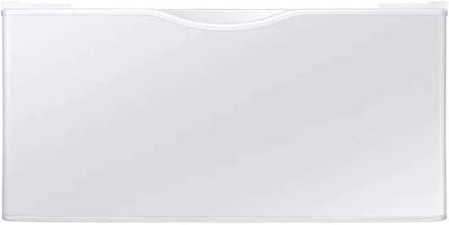 SAMSUNG Soporte de pedestal para lavadora y secadora de 27 pulgadas con cajón extraíble de almacenamiento de lavandería, acero inoxidable,