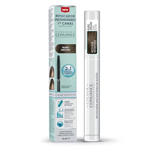 Colour Clinuance | Retocador Temporal Instantáneo de Primeras Canas, Raíces y Cejas | Rápido y Fácil de Usar | Cobertura Perfecta y Máxima Precisión | Color Rubio Oscuro | 10ml