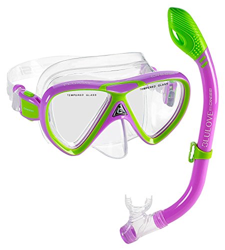 Cressi Snorkeling Combo for Kids aged 7 to 15 | Pegaso & Iguana Dry: designed in Italy