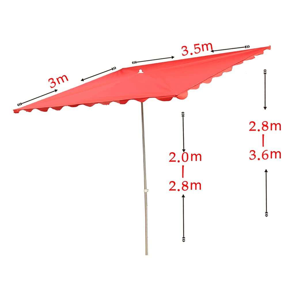 Ombrellone Solare A LED Rosso 300cm Semaforo Ombrellone Da Giardino Ombrellone Da Mercato Ombrellone A Manovella In Alluminio Da Balcone Inclinabile 90478688