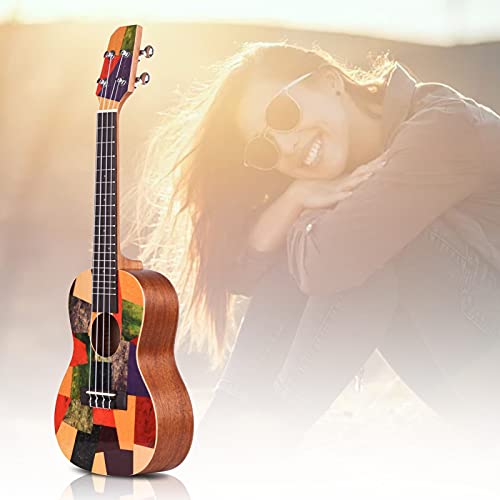 QWEQWE Concert Acoustique de 23 Pouces Ukulélé en Bois Ukelele Mini Guitare épinette colorée Topboard avec Rembourrage… - Les Beatles, Paul McCartney, John Lennon, RIngo Starr, George Harrison QWEQWE Concert Acoustique de 23 Pouces Ukulélé en Bois Ukelele Mini Guitare épinette colorée Topboard avec Rembourrage… – Image 3