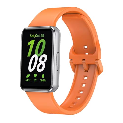 Image of Valente Silicone Watch Straps Compatible for Samsung Galaxy Fit 3 (Pack of 2)