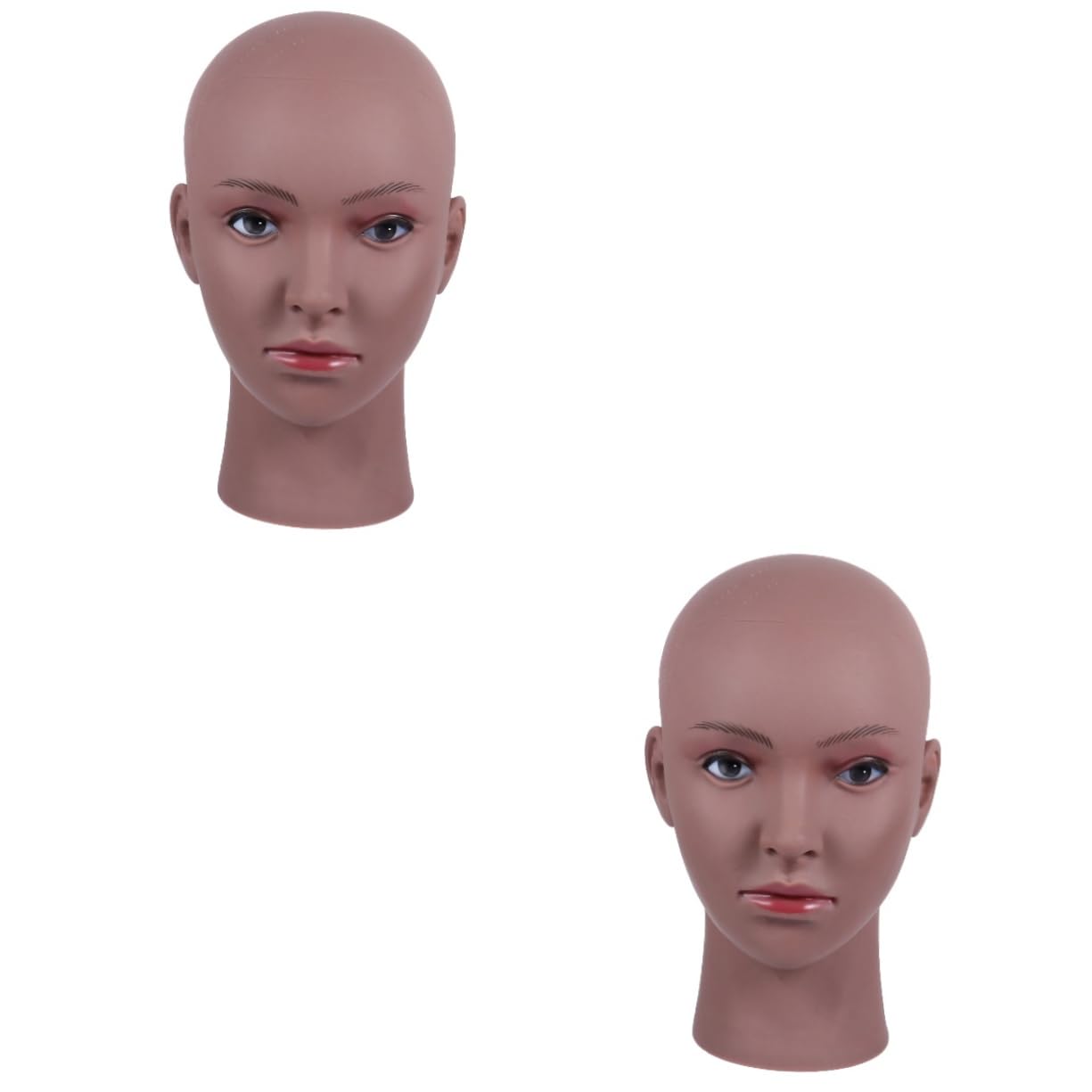 FOMIYES2pcs Wig Mannequin Head Wig Head Stand Bald Mannequin Head Mannequin Face Head Model Head for Caps Mannequin Head for Wigs Bald Model Head Manikin European and American Glasses Pvc