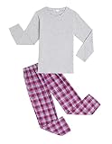trudge Schlafanzug Jungen Lang Pyjama Kinder Pyjama Set Schlafanzüge für Mädchen Baumwolle Langarm Nachtwäsche