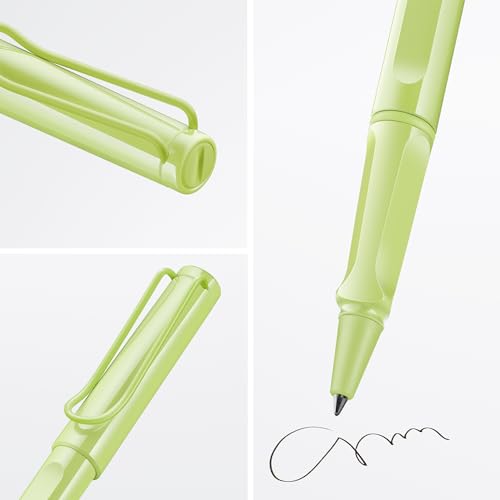 Image of Lamy Safari Spring Green Roller Ball Pen with Medium M63 black refill