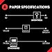 Accent Opaque White Printer Paper, 8.5” x 11” 32lb Bond/80lb Text Copy Paper – 400 Sheets (1 Ream) – Premium Computer Paper with Smooth Finish, 97 Bright, 118gsm – Multipurpose White Paper – 188100R