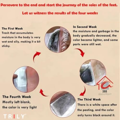 Image of Herbal Foot Detox Pads for Toxin Removal | Bamboo Vinegar Foot Patches for Feet Cleansing, Stress & Fatigue Relief | Improve Blood Circulation | Overnight Use | 10 Pads (PACK OF 2)