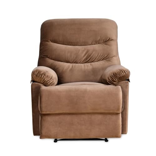 Image of Nilkamal Skelton Wood 1 Seater Upholstered Recliner with Pocket Spring (Color - Brown; Delivery Condition - Knock Down)