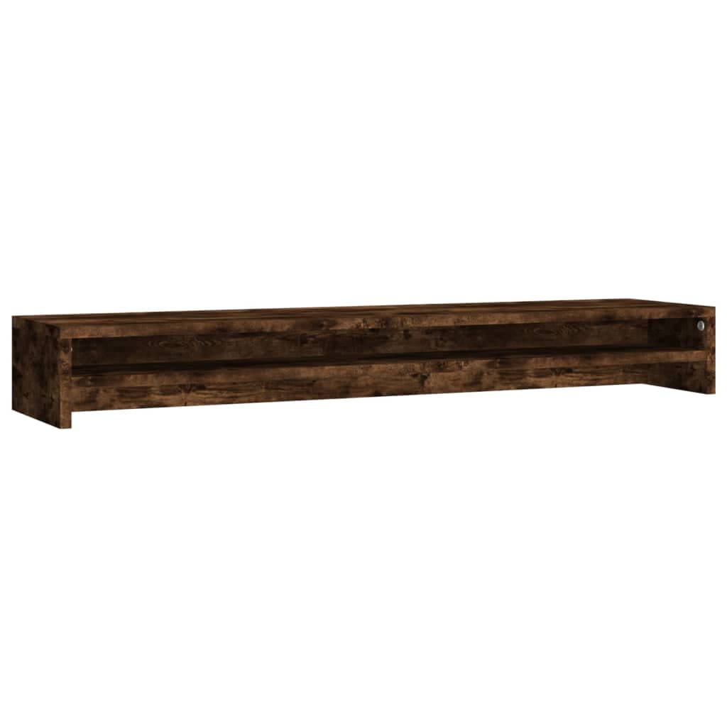 Vidaxl Monitor Stand Smoked Oak 100X24X13 Cm Engineered Wood from B&Q