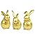 TaoQ C 3 PCS Gold Easter Bunny Decorations Easter Resin Bunny Figurines Easter Bunny Statue Decor Easter Spring Rabbit Desktop Decoration for Easter Spring Home Room Party Decoration