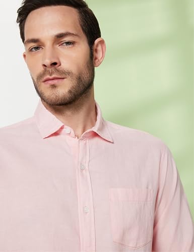 Image of Symbol Premium Men's Cotton Linen Casual Shirt - Regular Fit | Full Sleeve (Available in Plus Sizes)