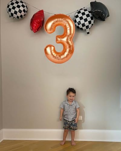 Image of Orange Number 0 Balloon 40 Inch, 0 Balloon Number for 10th 20th 30th 40th 50th 60th Birthday Decorations, Orange Party Supplies