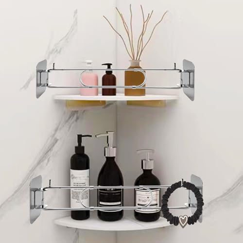 Image of RV Shower Corner Storage Bar, Adjustable Stainless Steel Rod for Corner Shelves in Camper, 7-13 Inches RV Bathroom Organization Must Have Accessories - 2 Packs