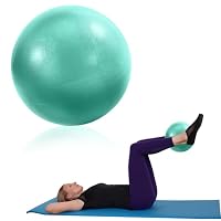 OMCGG Ballon Pilates 25cm - Ballon Gym Anti-éclatement Avec Paille De Gonflage Pour Yoga, Fitness, Grossesse Et Rééducation