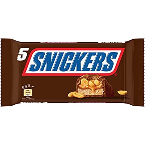MARS Snickers Barres chocolatées au lait fourrées de confiserie - 5x 50 g