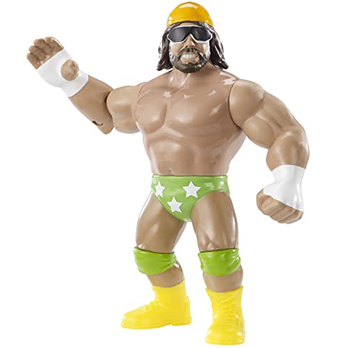 WWE Macho Man Randy Savage Retro App 4.5-inch Figures with Signature Move, Retro Styling & App Play