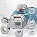 304 / 316UNC Nylon Lock Nuts Stainless Steel Self-Locking Nylon Lock Nuts for Industrial Construction Fasteners (316 :10Pcs: 7/16-20)